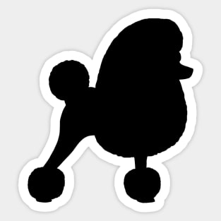 Black Toy Poodle Silhouette Sticker